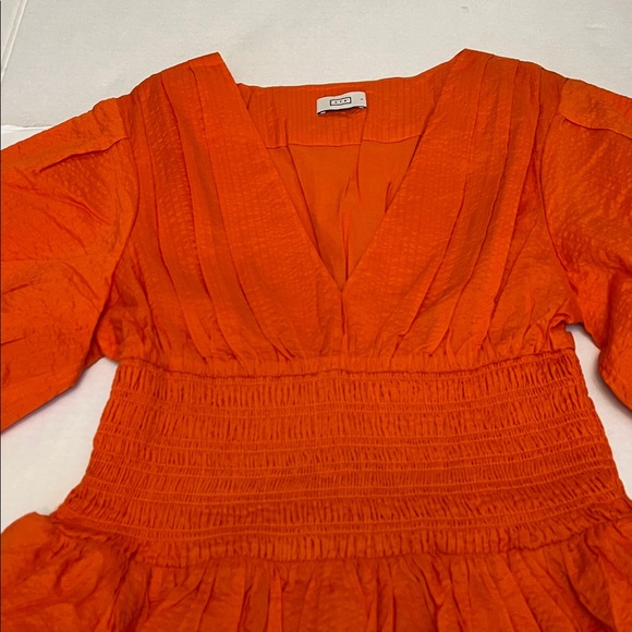 AYR THE EXTRA EXTRA DRESS COTTON PEPLIN ORANGE MAXI DRESS SIZE LARGE - Picture 10 of 13